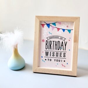 Khung ảnh gỗ thông sơn phủ nền size 13x18cm