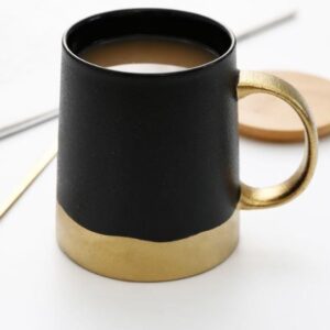 Cốc sứ ánh nhũ vàng